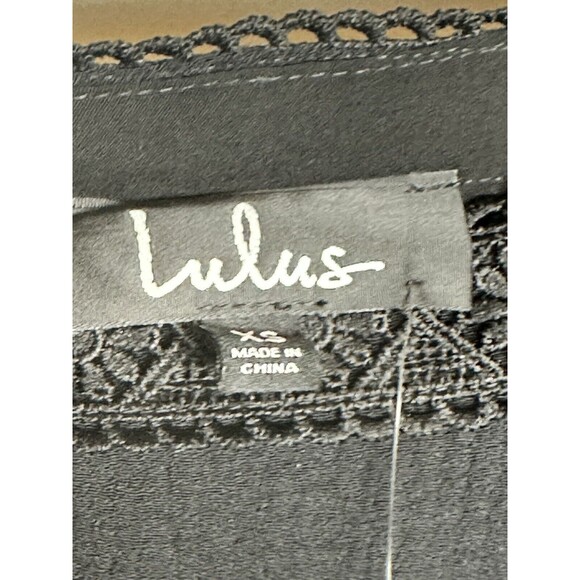 Lulus Country Charm Ruffle Shift Dress Black Size XS NWT Square Neck Mini - Picture 3 of 8